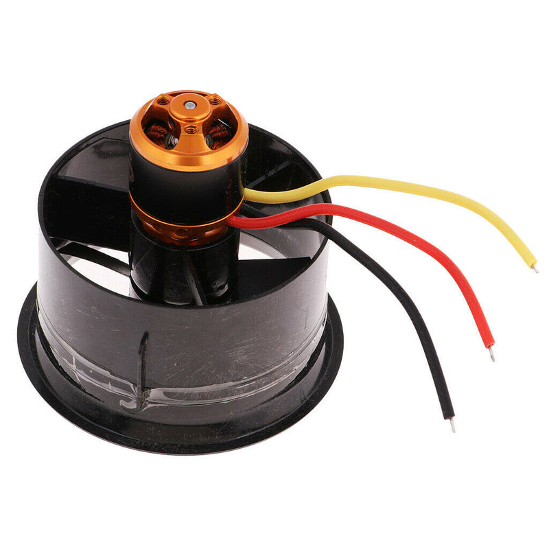 Replacement Black, 64mm Ducted Fan| QF2611-4500KV | Brushless Motor for EDF Jet