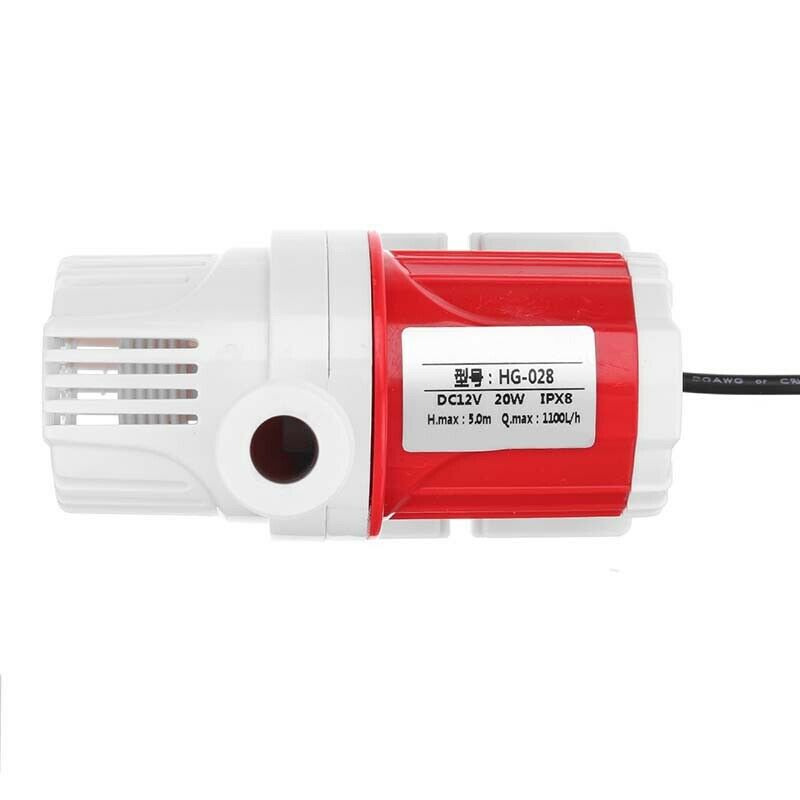 20W 12V Dc 1100L/H Submersible Water Pump Marine Controllable Adjustable Sp T7Q7