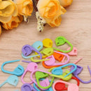 20 Pcs Color Knitting Stitch Mark Crochet Locking Tool Craft Ring Holder K1V6