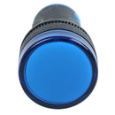 AC 220V LED Pilot Indicator Light Signal Lamp Black Blue