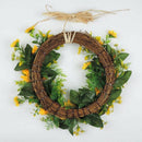 Artificial Sunflower Wreath Flower Wreath With Yellow Sunflower And Green L