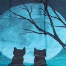 Cute Cat Moon Night Wall Art Tapestries Home Decor Wall Hanging Tapestry,10 O3S8
