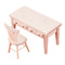 1/12 Miniatures Unpainted Table And Chair Set Furniture Room DIY Ornaments