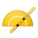 Protractor Angle Finder Articulating Arm Fold Ruler Measuring 180Â° (Yellow)