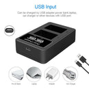 Lcd Dual Usb Battery Charger For Sony Fw50 Np Fw50 Np-Fw50 Npfw50 Battery N P8R9