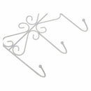 5 Hanger White Towel Hat Coat Clothes Wall Hook Over Door Bathroom M6E2