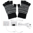 Electric Usb Heated Gloves Winter Warmer Knitting Thermal Glove Xmas Gift H6F9