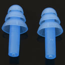 Pair Swimming Dive Flexible Silicone Ear Plugs Earplug Blue R7K5