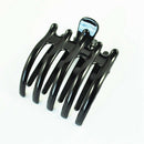 2 Pcs Black Plastic Hair Pin Crimp Hair Claw Clips For Women Girls G9V7