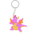 6pcs Cartoon Dinosaur Keychain Pendant Keyring Dinosaur Party Decor Kids Gift 3C