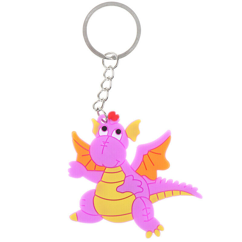 6pcs Cartoon Dinosaur Keychain Pendant Keyring Dinosaur Party Decor Kids Gift 3C
