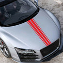 2pcs Vinyl Car Stickers Long Stripe Hood Decals Graphics Auto Styling