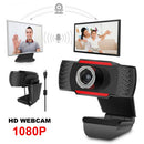 T2 HD 1080P Web Camera with Built-in Mic + Mini Tripod USB Webcam for PC A