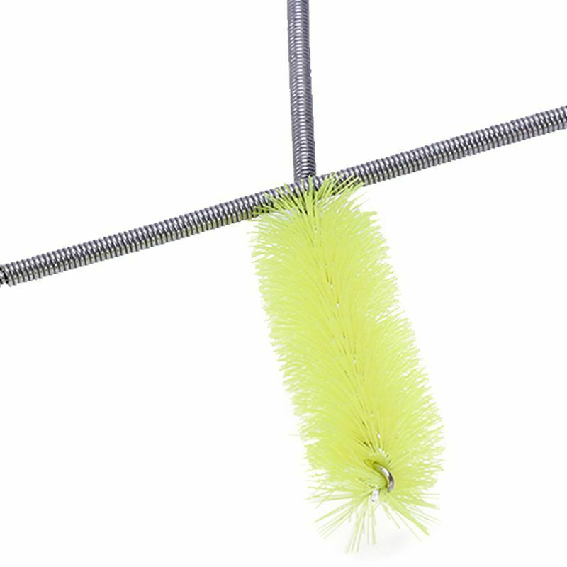 Aquarium Filter Pipe Air Hose Cleaning Brush, 55.1-inch, Yellow
