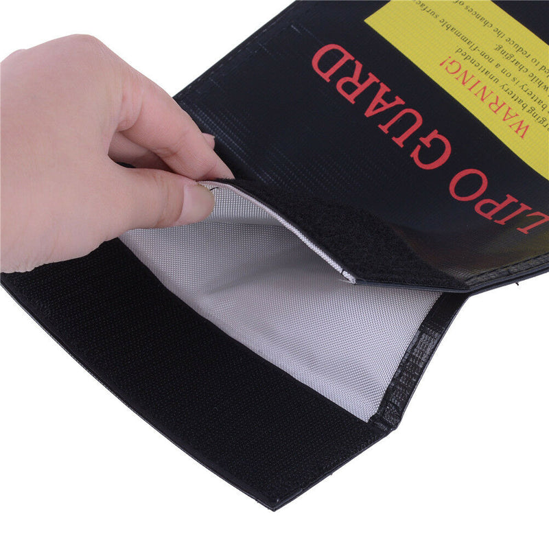 18x23 cm LiPo Polymer Battery Protective Bag Black 2018  FT