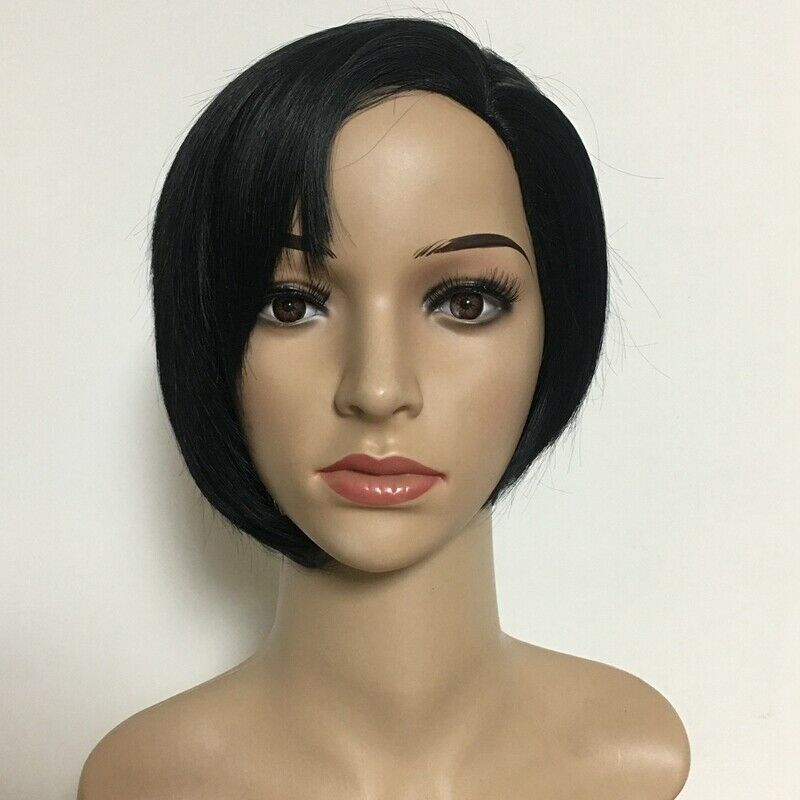 10 Inch Synthetic Short Straight Hair Wigs For Women Black Wig Short Bob Wi D4S7