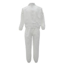Lab Factory Dust-Proof Protective Suit Painting Coverall Pockets & Hat White