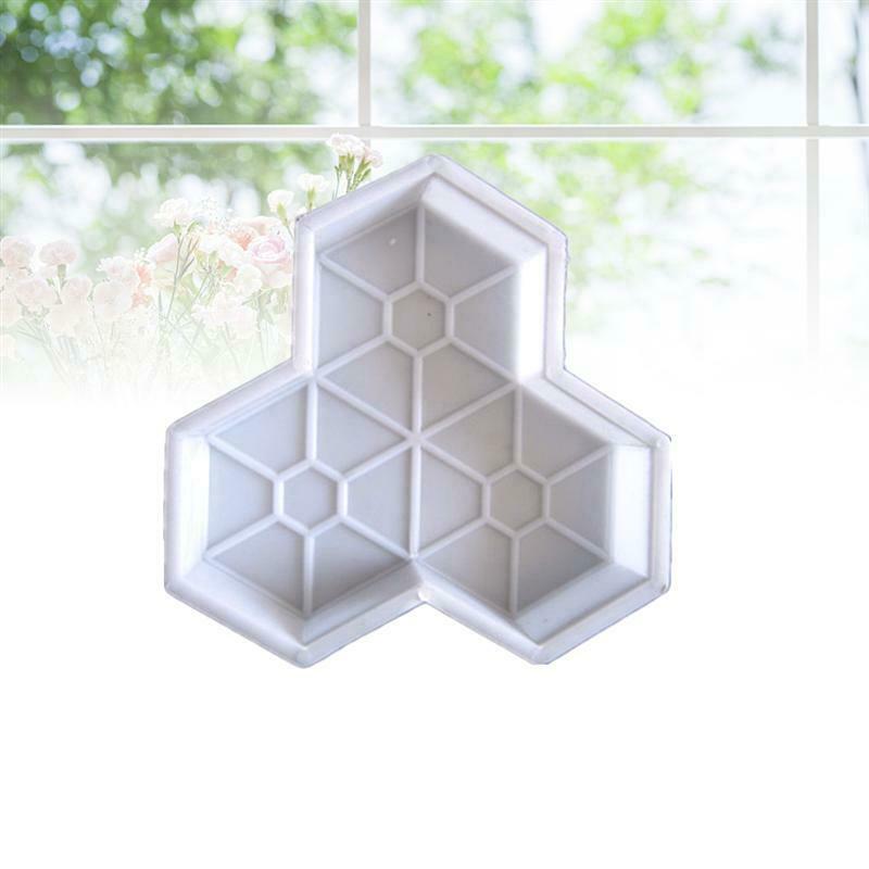 1Pcs Path Mold Maple Leaf Concrete Manually Plastic Stepping Stone Paving M