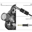 A4 3.5mm Wired In-Ear Earphone Volume Control Music Earbud with Mic (Black)