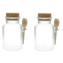 Clear Empty Plastic Bath Salt Comestic Powder Bottle Jar Pot with Wooden Co