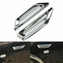 2x Universal Plastic Chrome Car SUV Air Flow Fender Vent Super Side Decorat N0I0