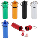Waterproof Aluminum Pill Box Container Keychain Medicine Holder Box Health Care~
