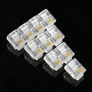 100X 4 Pin RJ11 RJ-11 6P4C Modular Telephone Phone Crystal Plug Connector