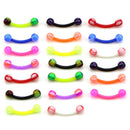 20Pcs/Set Curved Ball Barbell Eyebrow Rings Body Bar Tragus Piercing Jewe OZ