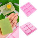 6 Cavity Plain Rectangle Soap Mold Silicone DIY Making Cake Tool Silicone