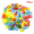 100X Flat Round Plastic Golf Ball Position Marker Multicolor Markers Mark3ch