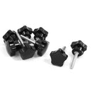 8 Pcs M6 x 30mm Male Thread Dia Head Clamping Screw Knob I7J5