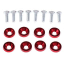 8 Sets M6x20mm Aluminium License Plate Frame Bumper Fender Bolt Screw Red