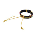 Rasta Jamaica Reggae Leather Bracelet W7G4