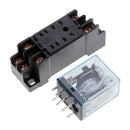 DC 12V 5A Coil Power Relay MY2NJ HH52P-L 8 Pins DPDT LED with Socket Base