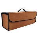 Trunk Organizer Felt Cloth Foldable Car SUV Storage Bag Cargo Box Brown Color