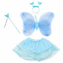 4Pcs Fairy Princess butterfly angel wings costume party dress birthday pres I1X3