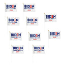 10Pcs Biden 2020   Small Flags USA Home Yard Car Flags