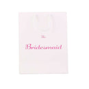 The Bridesmaid Wedding Party Paper Gift Favour Bag with Handle White