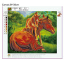 5D DIY Horse Embroidery Diamond Painting Decor Cross Stitch Rhinestones Kit