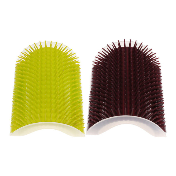 2X Cat Self Groomer, Wall Corner Groomers Soft Grooming Brush Massage Combs for