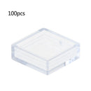 100Pcs Plastic Clear Pushbutton Switch Tact Button Cap Keycap Covers Protector