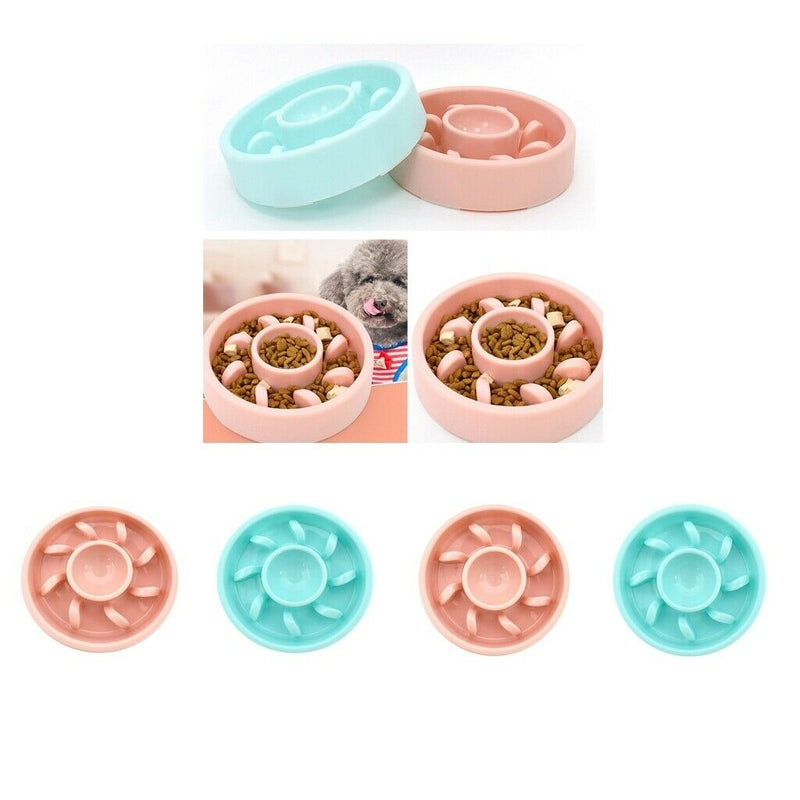 4x Dog Slow Feeder Pet Dog Cat Anti-Choke Bowls For