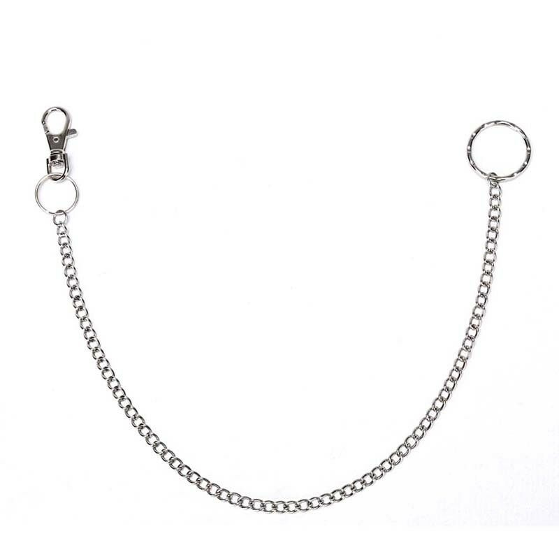 38cm Wallet Belt Ring Clip Chain Punk Trousers Hipster Jean Keychain Keyring M&E