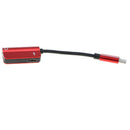 2X Type C to 3.5mm Jack Audio Adapter + USB-C Charging Cable Red