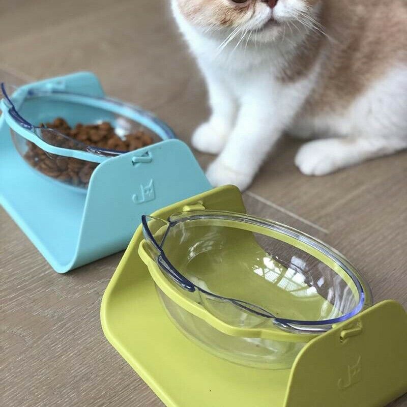 15 Degree Adjustable Pet Feeder Bowl Dog Cat Adjustable Feed Bowl Waterer F