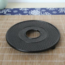 Round Shape Cast Iron Teapot Trivet Black Metal Teapot Hot Pan Holder 12cm