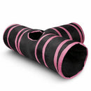Cat Tunnel 3 Way Collapsible Pet Cat Play Tunnel with Ringing Ball, Spaciou