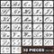 32 Types Lettering Stencil Alphabet Number Stencils Craft Drawing