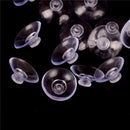 50Pcs Clear Transparent Hanger Room Kitchen Bathroom Suction Cup Sucker 20mm ME