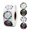 500pcs/roll Floral Thank You Stickers Scrapbooking For Package Seal LaSEAU